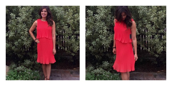 Coral dress Stitch Fix maternity win