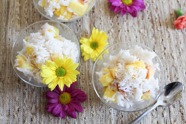 Tropical rice pudding