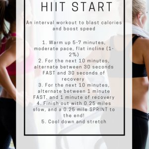 HIIT treadmill workout. Perfect for the next time you're at the gym and want cardio to fly by! www.fitnessista.com