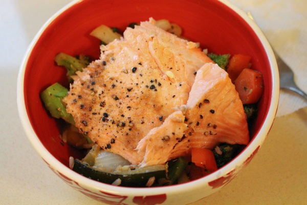 Salmon veggie bowl  1 of 1