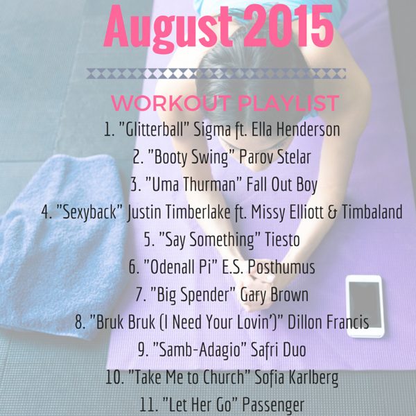 August 2015 workout playlist