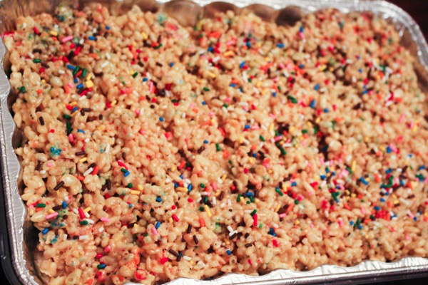 Cake batter crispies