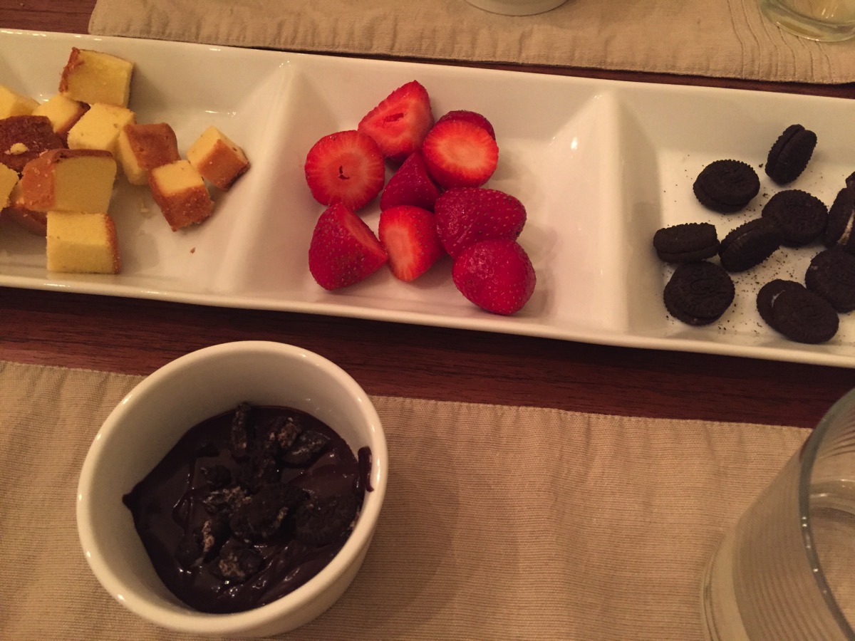 Dessert fondue