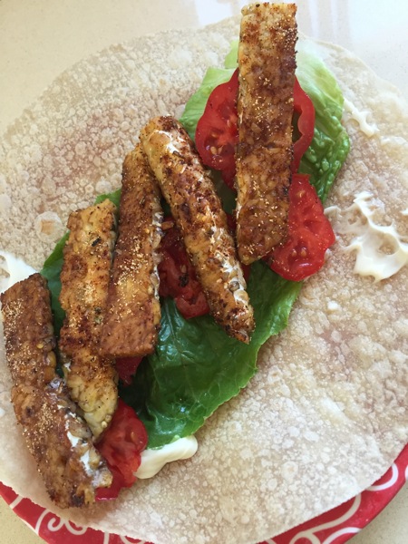 Tempeh bacon wrap