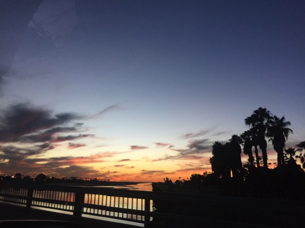 Sunset on the bridge