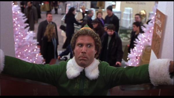 Buddy Elf Escalator Scared Face