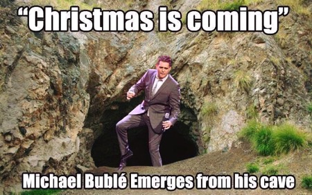 Christmas is coming michael buble cave