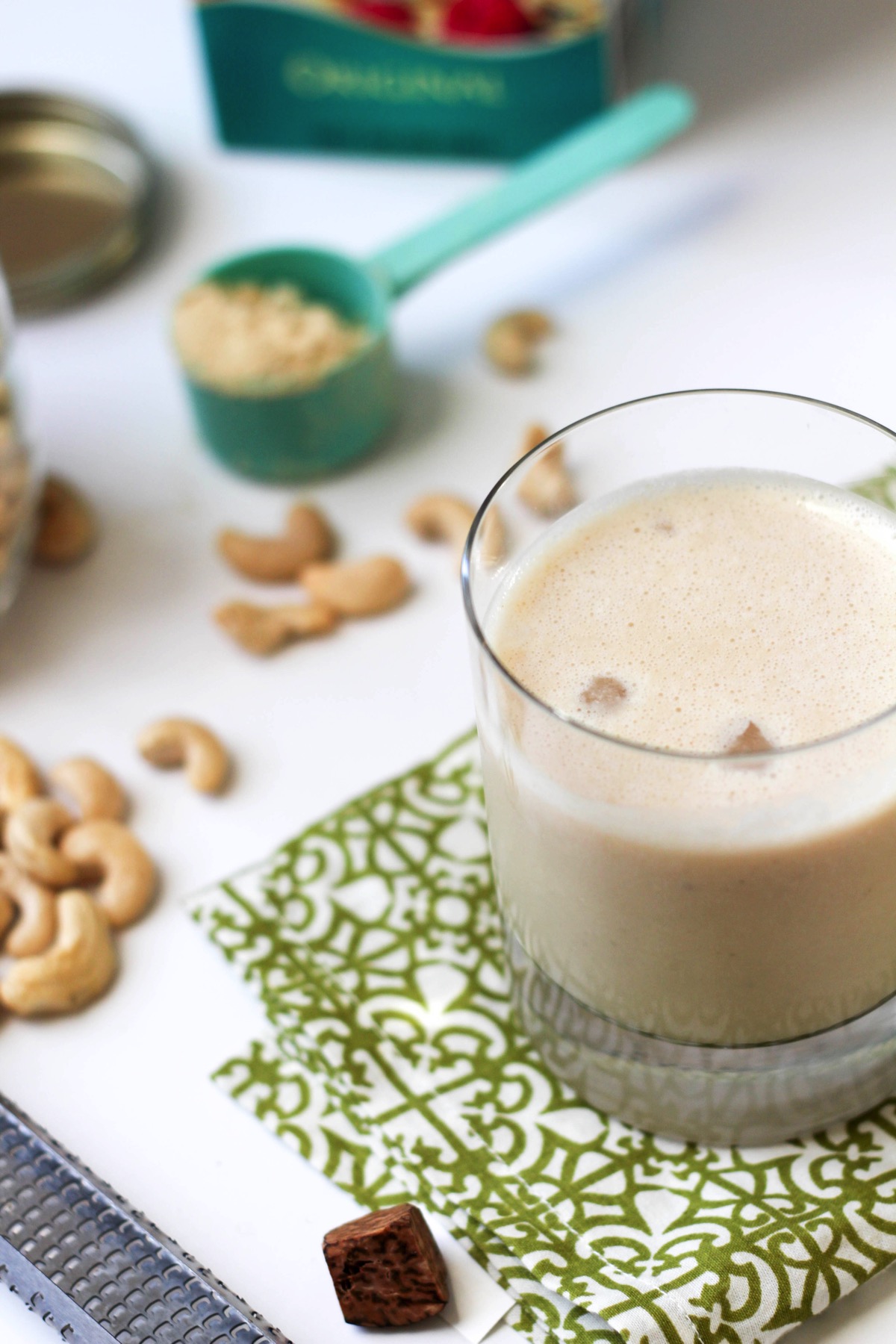 Eggless eggnog protein shake