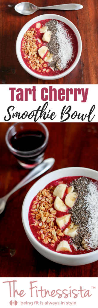 This hydrating and replenishing cherry smoothie bowl can help your muscles recover after an intense workout thanks to the tart cherry juice. fitnessista.com