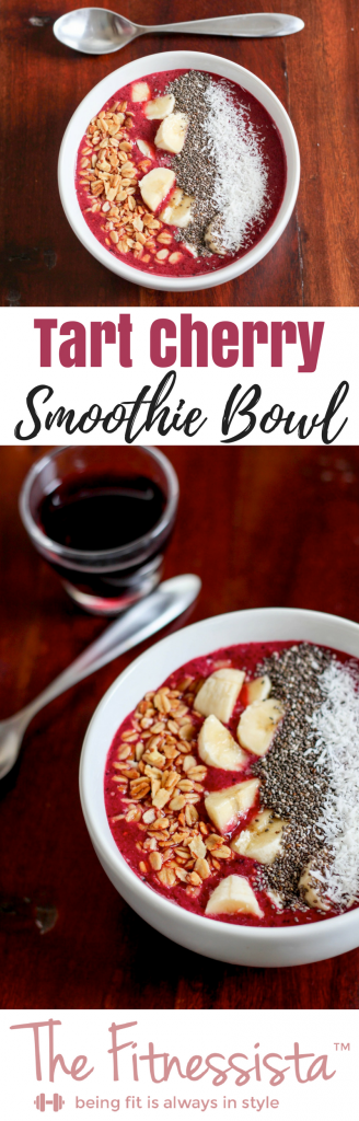 Tart Cherry Smoothie Bowl - Tart Cherry Coconut Recovery Smoothie Bowl