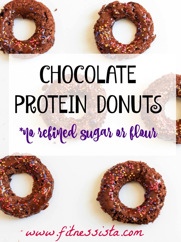 Chocolate protein donuts no refined sugar or flour