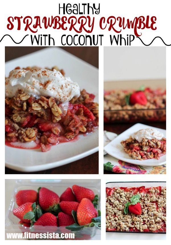 Healthy Strawberry Crumble with Coconut Whip