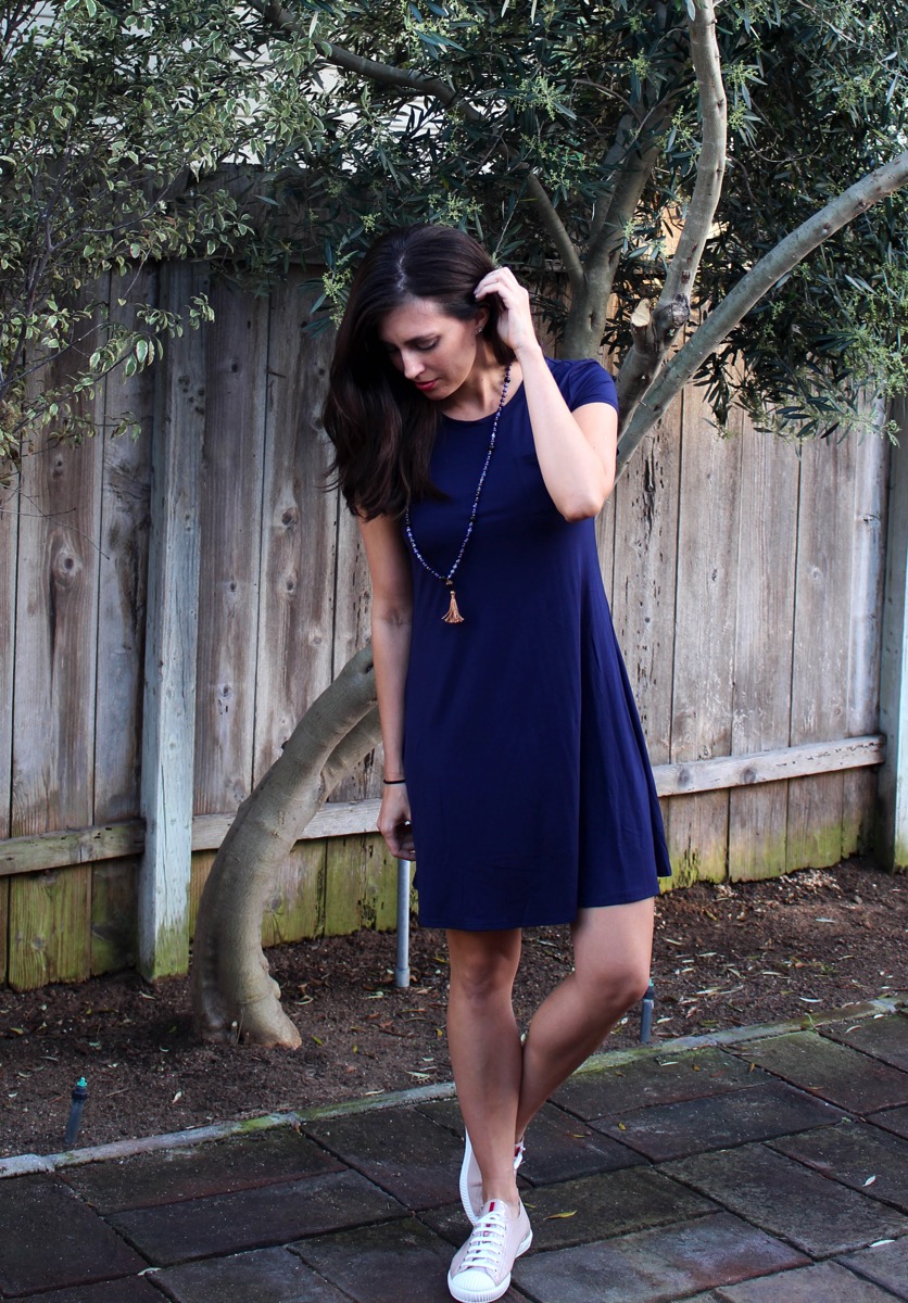 Navy dress Stitch Fix keeper