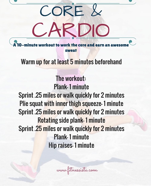 Core and cardio workout