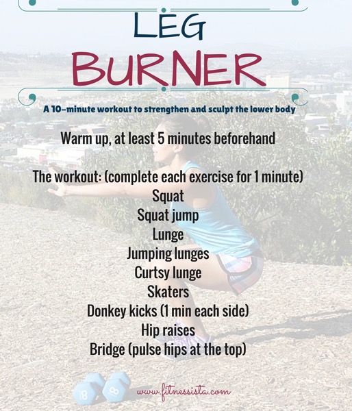 Leg burner workout