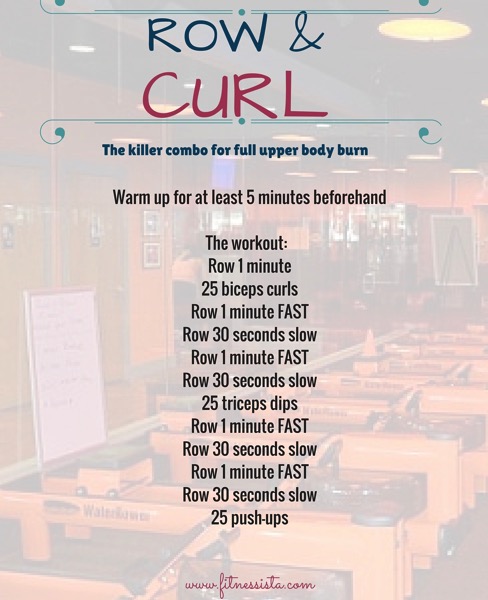 Row and curl workout