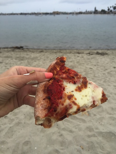 Pizza on the ocean