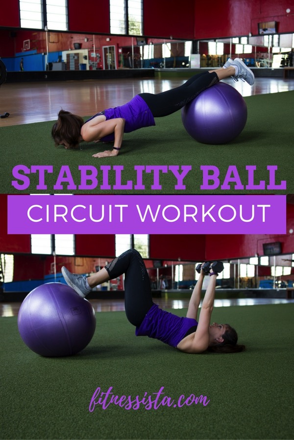 Stability ball circuit workout total body