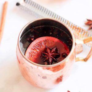 A fun twist on traditional mulled wine using tart cherry juice. Tart cherries can reduce muscle soreness and promote healthy sleep. This tastes like Christmas in a cup! fitnessista.com