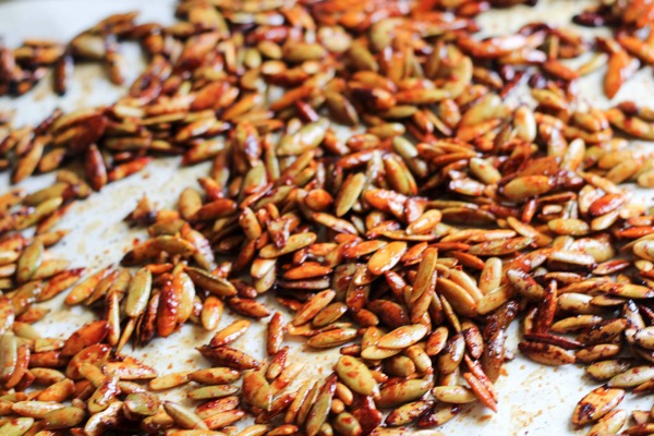 roasted Honey sriracha pumpkin seeds