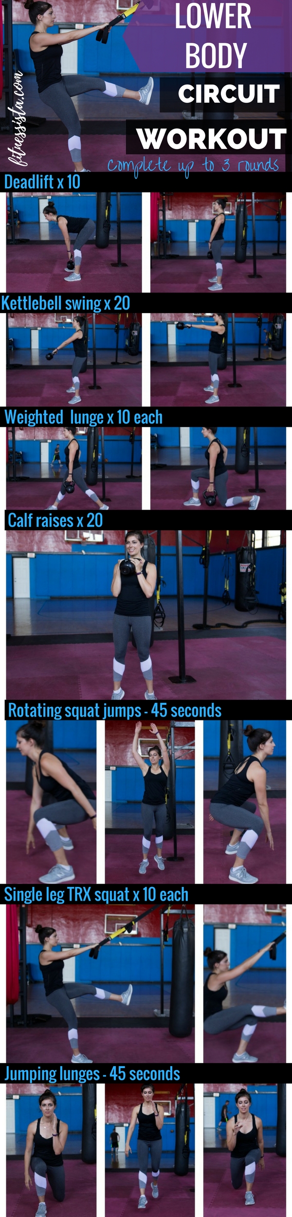 Lower body circuit workout