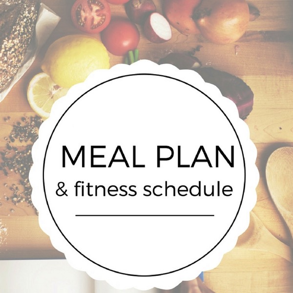 Meal plan and schedule