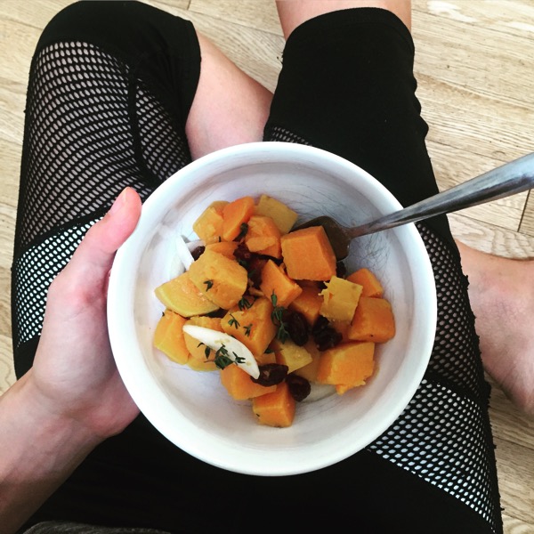 Sweet potato salad for lunch