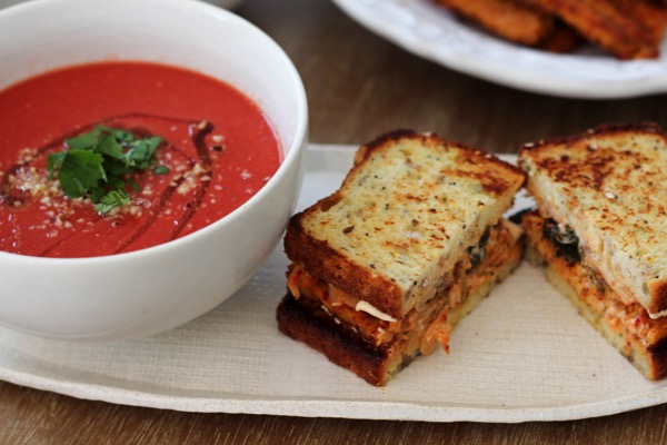 Blackened tempeh with vegan taomto soup