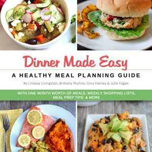 Dinner Made Easy is HERE! get your copy of this ebook with one month of meals, recipes, grocery lists and prep ahead tips. No more struggling over what to make for dinner!