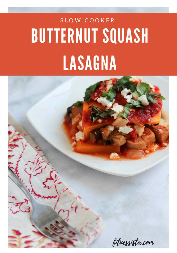 Slow cooker butternut squash lasagna