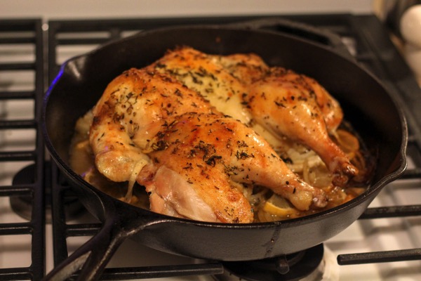 Lemon skillet chicken