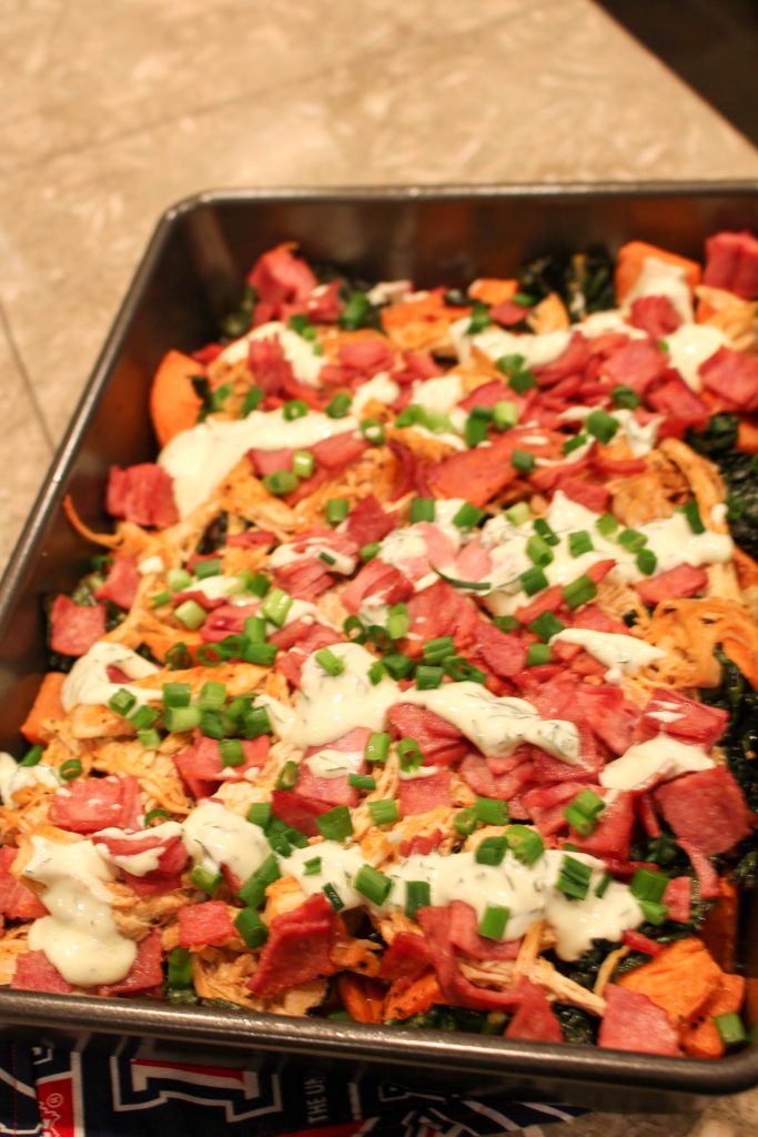 Buffalo chicken casserole