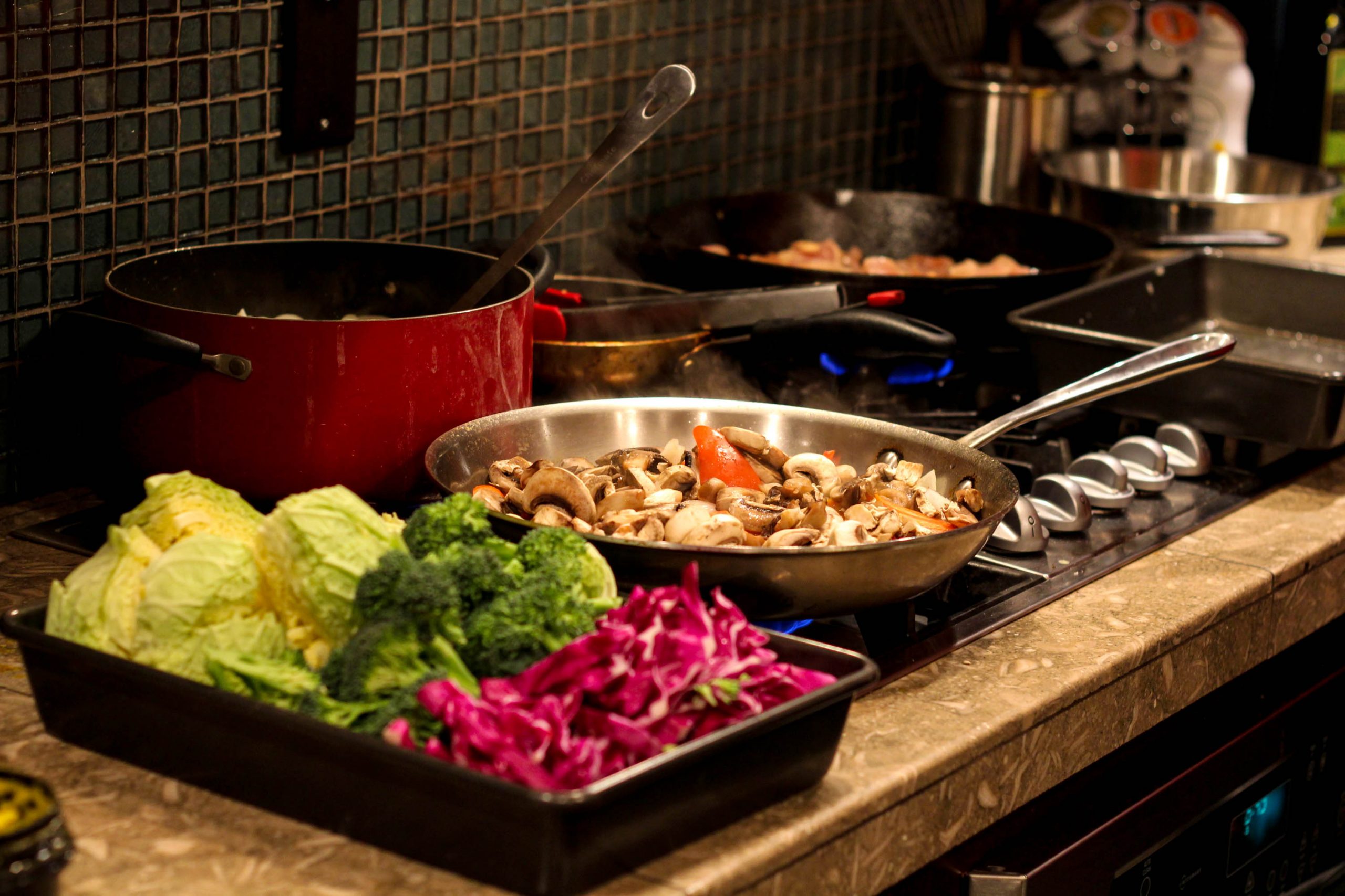 chopped veggies for stir fry