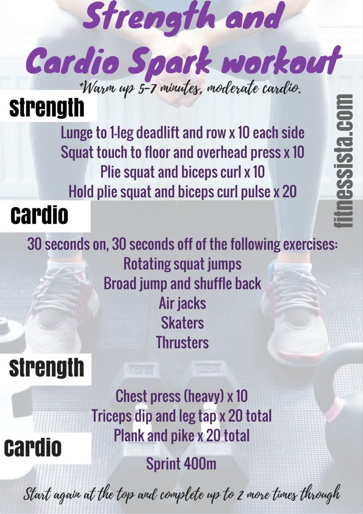 strength training and cardio spark workout