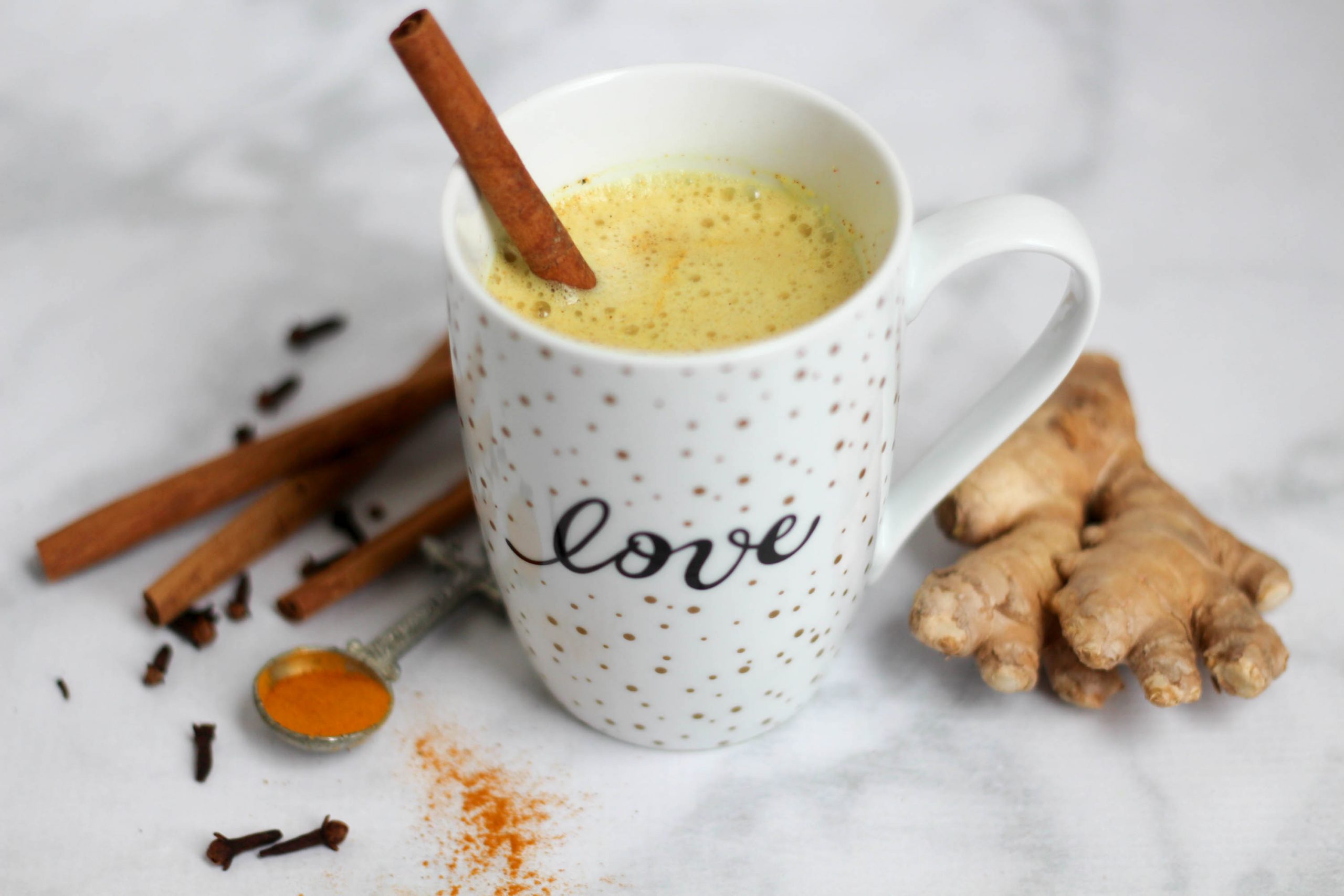 The golden milk latte! A delicious, healthy, and soothing concoction. It's lightly sweet and packed with nutrients and healing properties. fitnessista.com