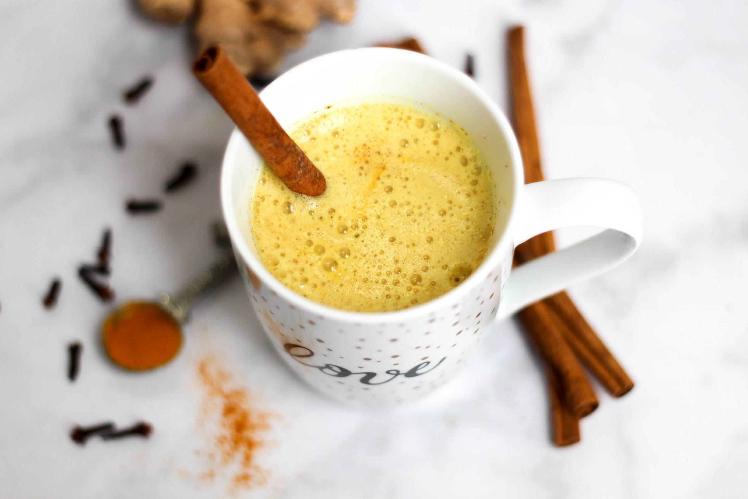 The golden milk latte! A delicious, healthy, and soothing concoction, also known as turmeric tea. It's lightly sweet and packed with nutrients and healing properties. fitnessista.com