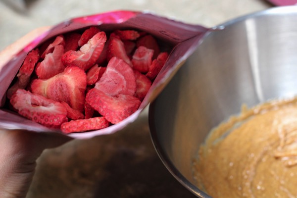 freeze-dried strawberries and nut butter