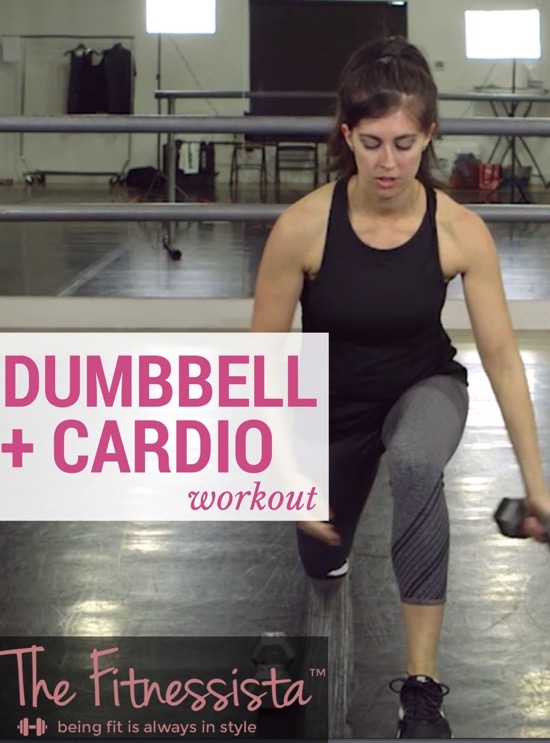 Cardio weights blast workout video The Fitnessista