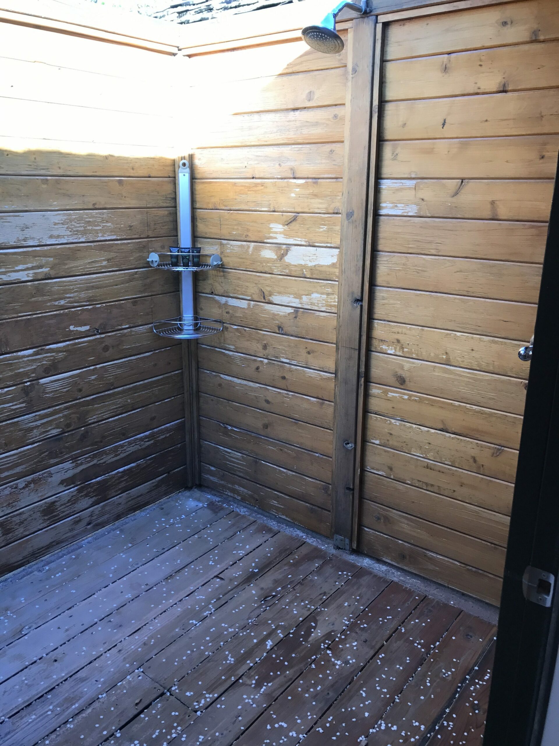 outdoor cedar shower