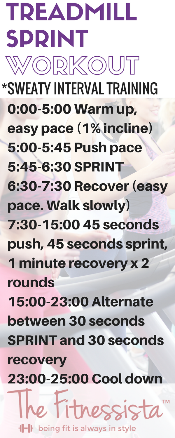 Sprint speed on outlet treadmill