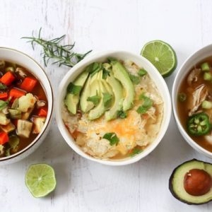 Single serving bone broth soup recipes. These are amazing for healthy packed lunches, or as part of weekly meal prep. fitnessista.com