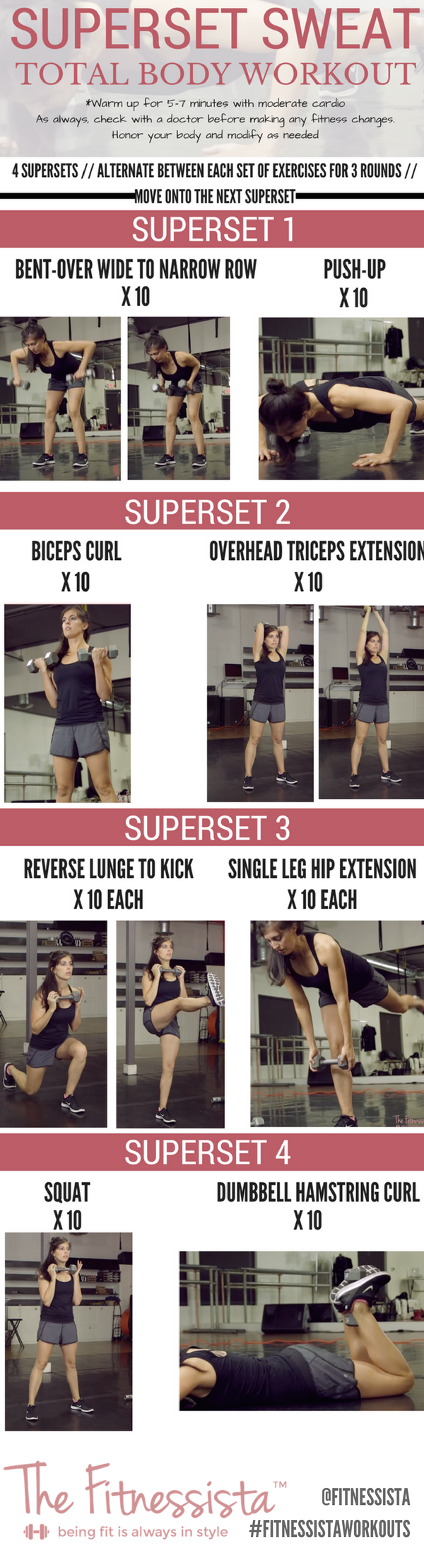 Superset Sweat Workout - The Fitnessista