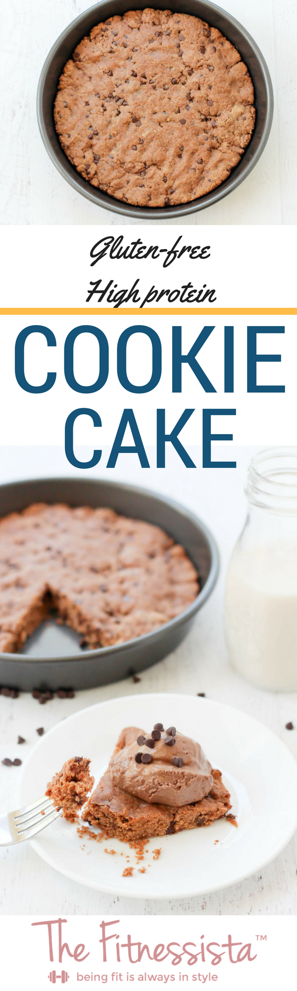 gluten-free, high protein cookie cake