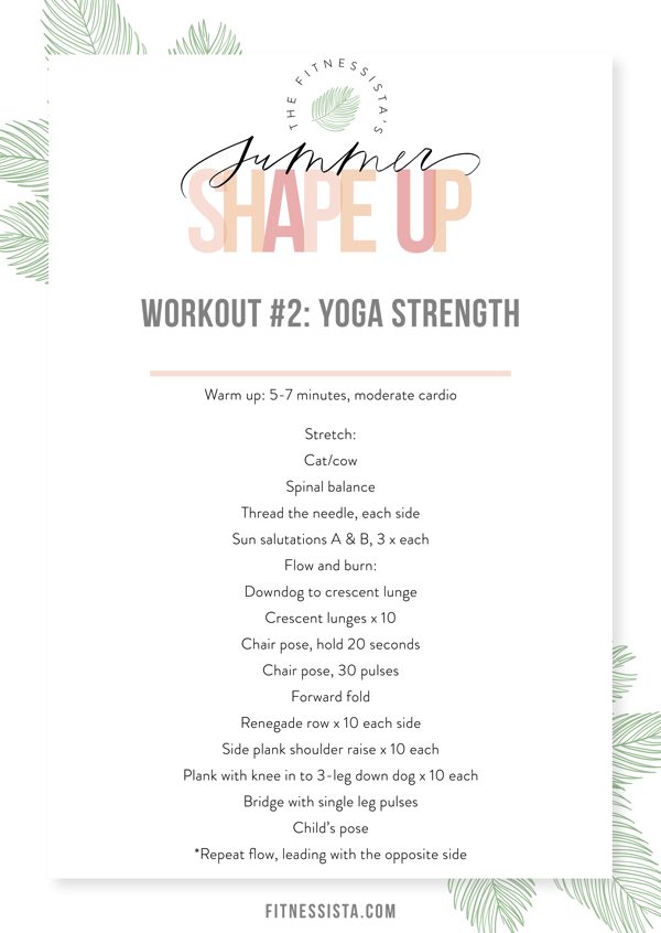 Yoga Power-based Strength Workout - The Fitnessista