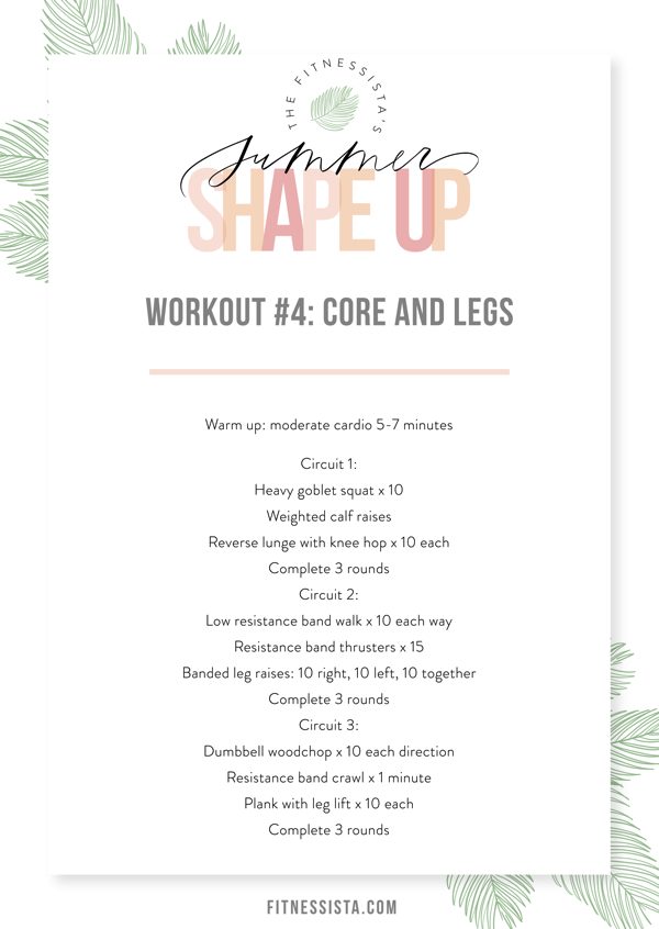 Workout 4 Core + Legs