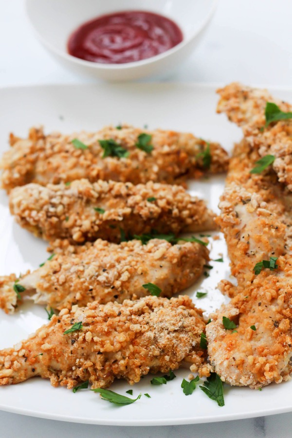 Not Fried Chicken Healthy Baked Chicken Tenders Fitnessista