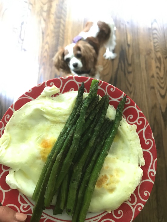 Egg and asparagus