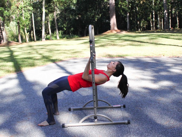inverted row using the fit tower