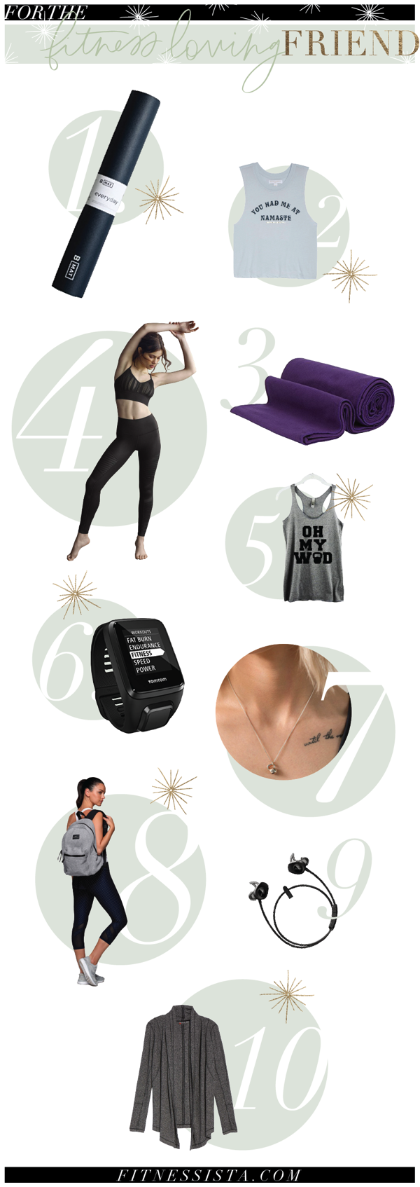 Fitness gift ideas for 2017! Perfect for your favorite workout buddy or to share as a personal wish list. fitnessista.com