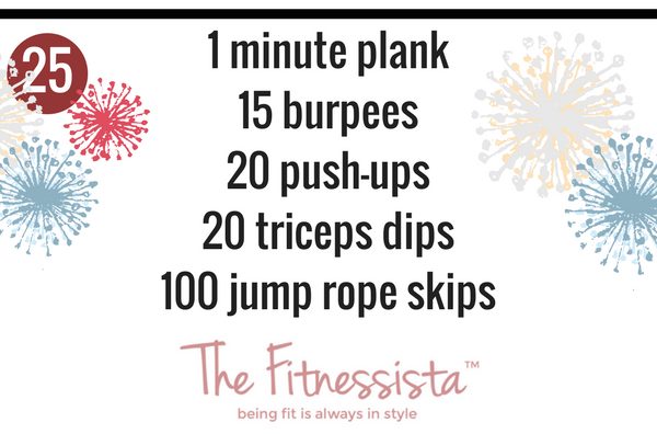 Workout advent calendar! A fun fitness challenge for the first 25 days in December. It's like a workout surprise each day! fitnessista.com